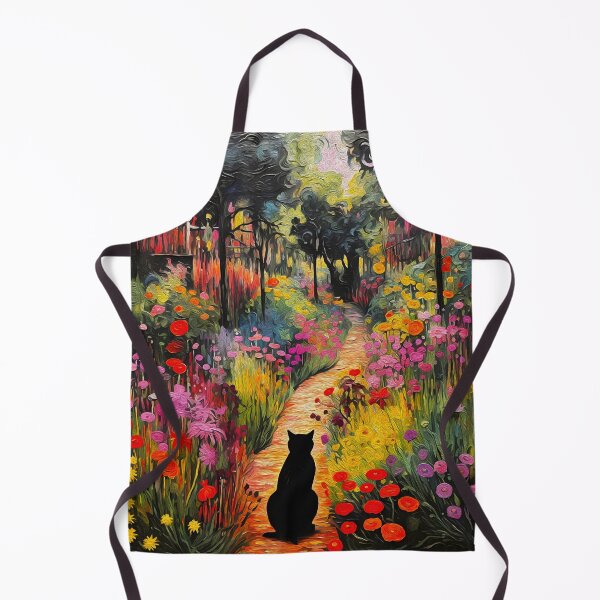Item preview,  Black Cat in Monet Garden 2 designed and sold by Nora Gad.