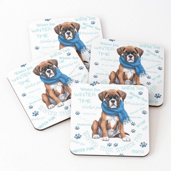 Item preview, AI generated | Cute Boxer | Winter designed and sold by Twinmommy Store.