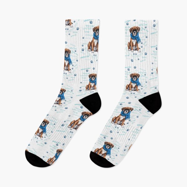 Item preview, AI generated | Cute Boxer | Winter designed and sold by Twinmommy Store.