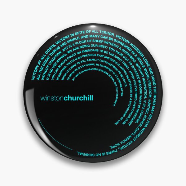 Item preview, Winston Churchill quotes. (aqua) designed and sold by CMYKStudio.