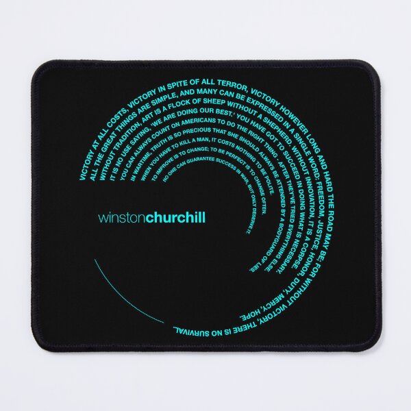 Item preview, Winston Churchill quotes. (aqua) designed and sold by CMYKStudio.