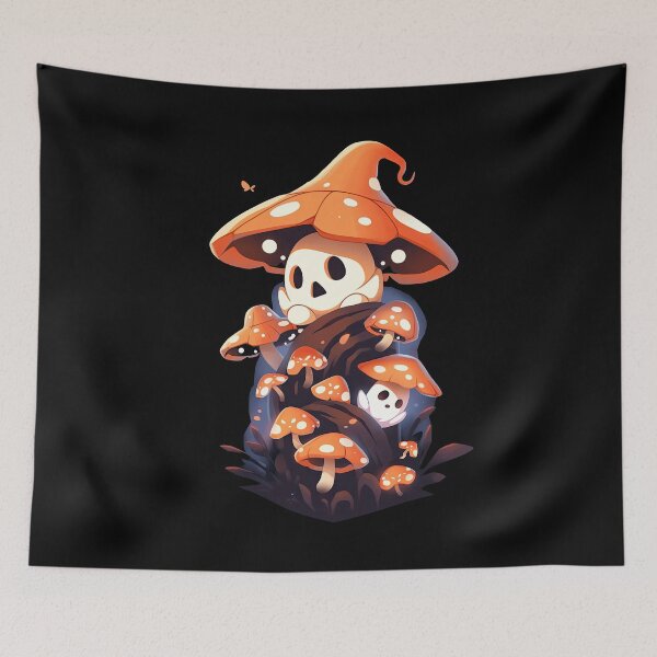 Item preview, Ghost mushroom halloween graphic designed and sold by JoRealm.