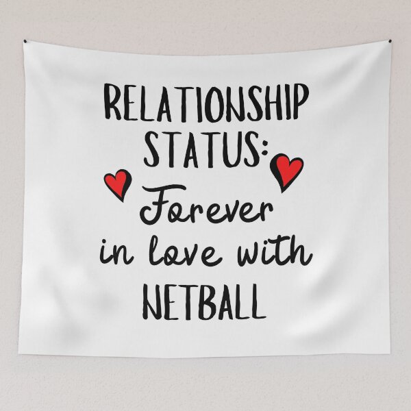 Item preview, Relationship status: Forever in love with netball  designed and sold by TheGreenGoat.