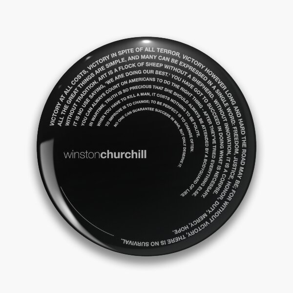 Item preview, Winston Churchill quotes. (silver) designed and sold by CMYKStudio.