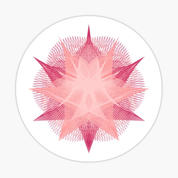 CirclesOnCircle-2B [11116622-Pinks-WB] Sticker