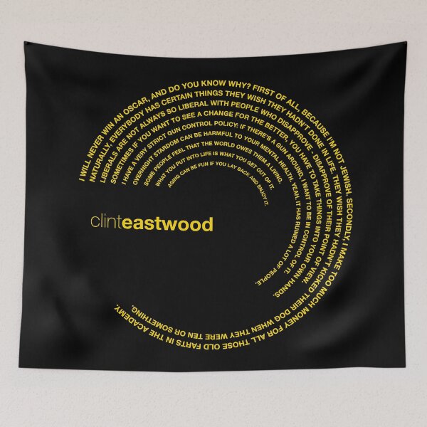 Item preview, Clint Eastwood quotes. (gold) designed and sold by CMYKStudio.