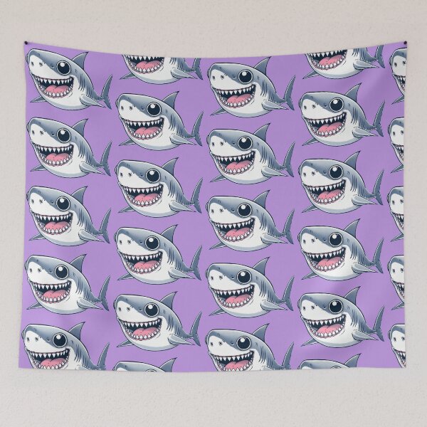 Item preview, Friendly Great White Shark - Anime (Purple) designed and sold by andydavistech.