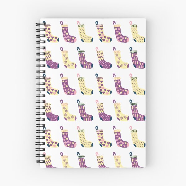 Item preview, Modern Yellow, Plum Purple Pink and Navy Christmas Stockings designed and sold by MoorePatterns.