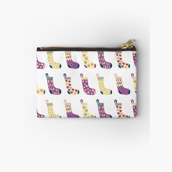 Item preview, Modern Yellow, Plum Purple Pink and Navy Christmas Stockings designed and sold by MoorePatterns.