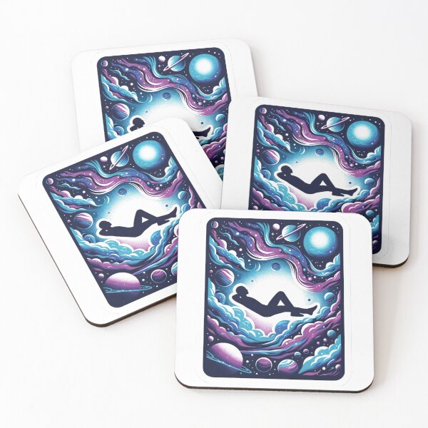 Item preview, Celestial Solitude | Ethereal Cosmic Drift Sticker designed and sold by TheGraphicsLord.