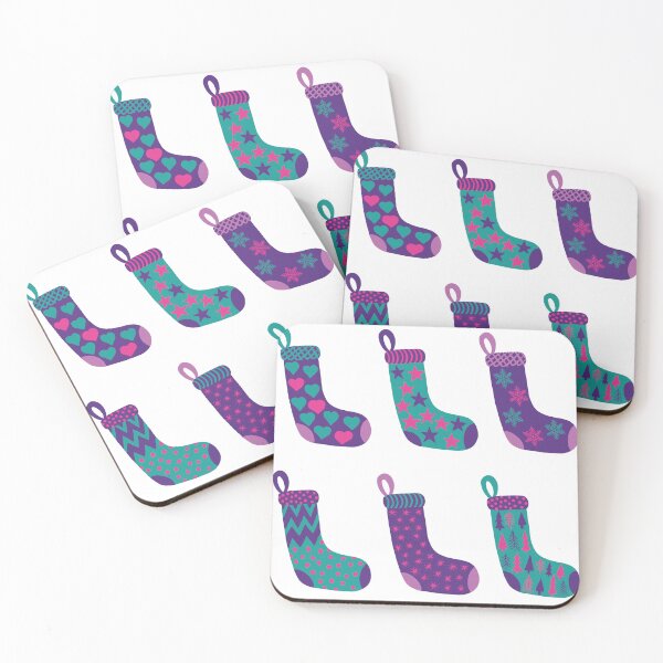 Item preview, Modern Aqua, Violet and Magenta Pink Christmas Stockings designed and sold by MoorePatterns.