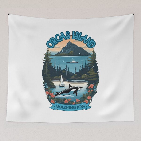 Item preview, Orcas Island Illustration  designed and sold by Pride-Casuals.