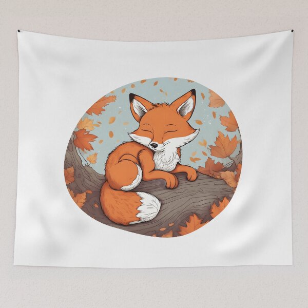 Item preview, Autumn Sleepy Fox designed and sold by mancikart.