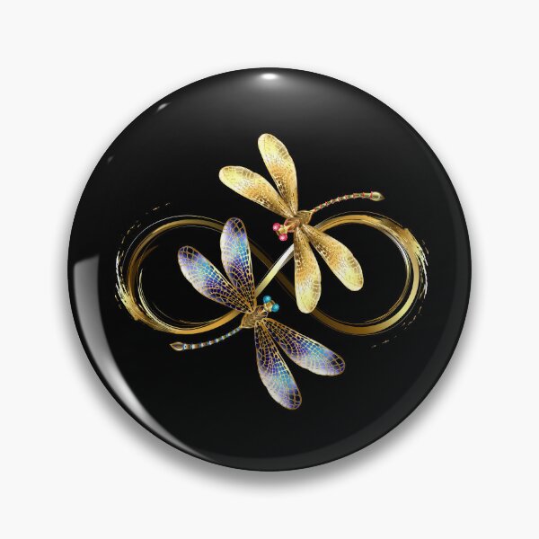 Item preview, Infinity with Two Golden Dragonflies designed and sold by Blackmoon9.
