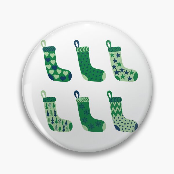 Item preview, Modern Forest Green and Navy Christmas Stockings designed and sold by MoorePatterns.