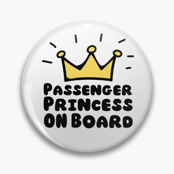 Item preview, passenger princess on board with a queen crown| passenger princess designed and sold by Happiness-pills.