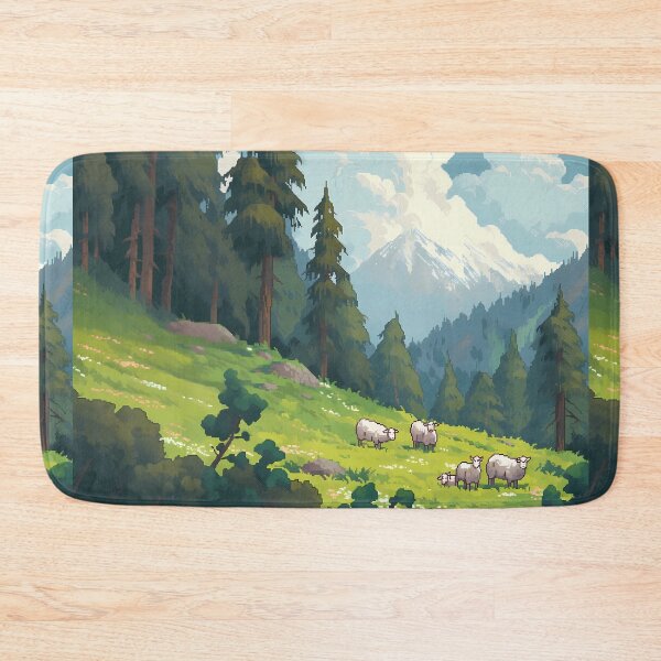 Item preview, Relaxing Anime Sheep field 2, pixel art- Easy going designed and sold by octoboobs.