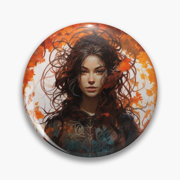 Item preview, Woman druid in the autumn forest designed and sold by Yulia Frolova.