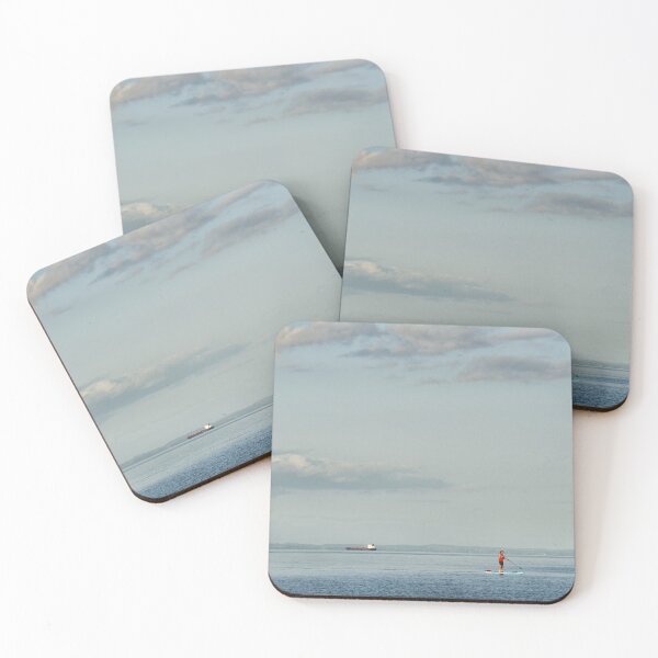 Item preview, Paddleboarder and shipping traffic at Whiting Bay, Isle of Arran  designed and sold by Richard Flint.