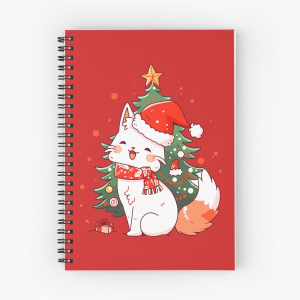 Artikelvorschau, Niedliche Katze mit Weihnachtsmütze in der Nähe des Weihnachtsbaums entworfen und verkauft von Niktarka.