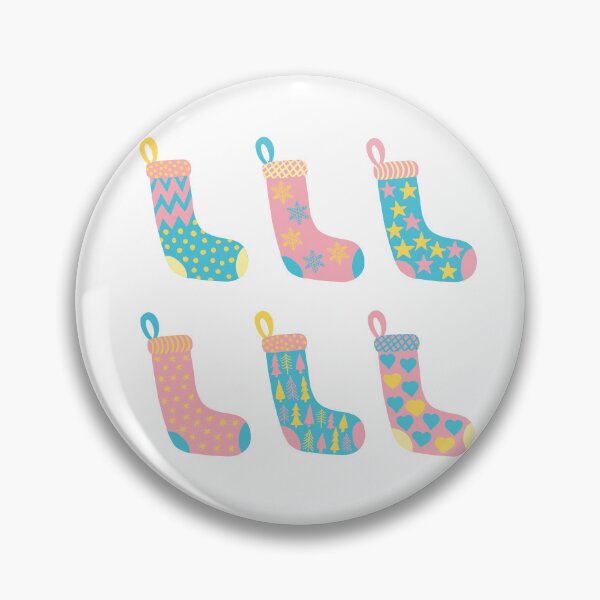 Item preview, Fun Pastel Pink, Yellow and Blue Christmas Stockings designed and sold by MoorePatterns.
