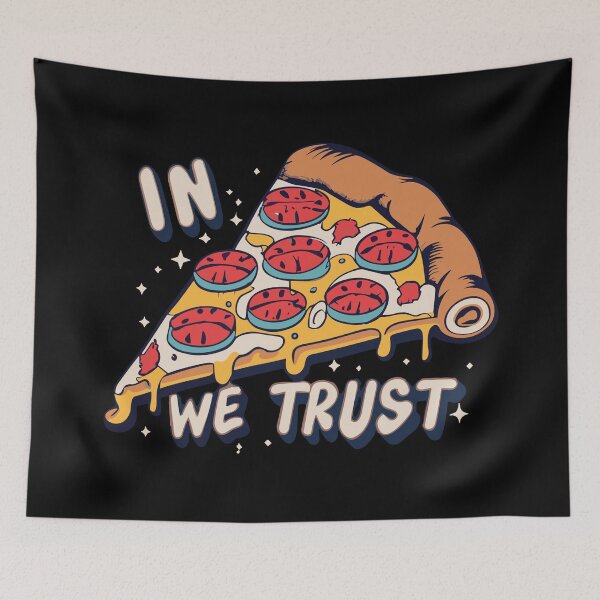 Item preview, In Crust We Trust Pizza Slice Humor designed and sold by D3monic.