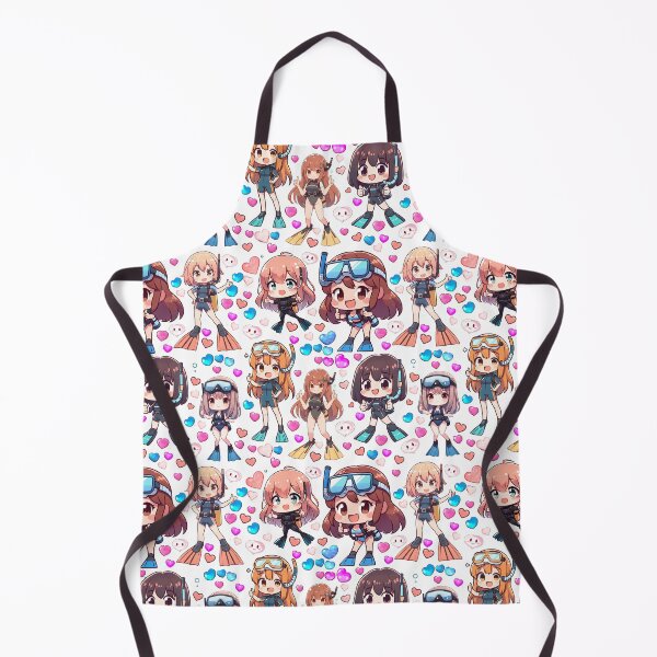 Item preview, Cute Scuba Diver Girls Anime Pattern designed and sold by andydavistech.