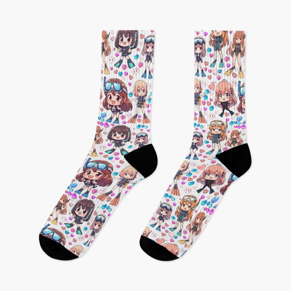 Item preview, Cute Scuba Diver Girls Anime Pattern designed and sold by andydavistech.