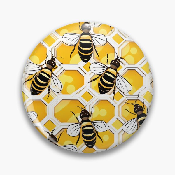 Item preview, Fun Bees in Honeycomb Hive Pattern designed and sold by madtoyman.