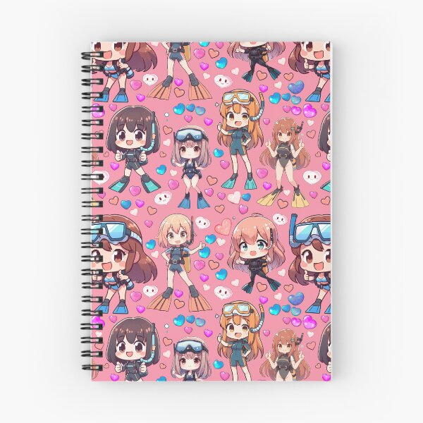 Item preview, Cute Scuba Diver Girls Anime Pattern (Pink Sherbet) designed and sold by andydavistech.