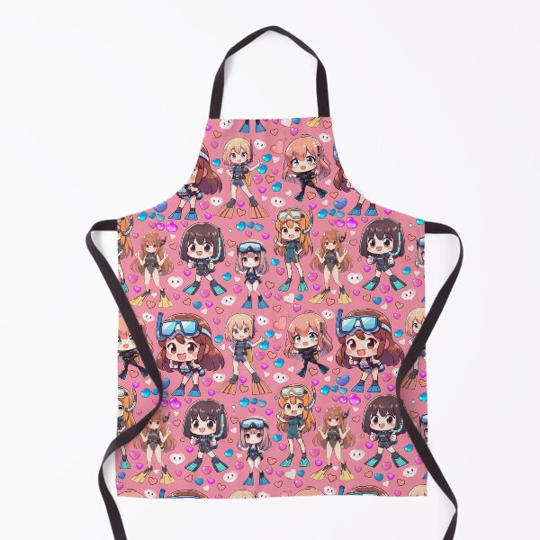 Item preview, Cute Scuba Diver Girls Anime Pattern (Pink Sherbet) designed and sold by andydavistech.