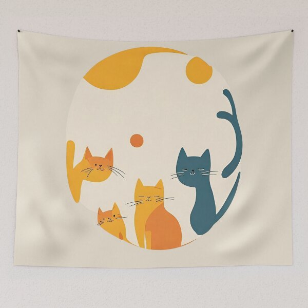 Item preview, Sunshine cats pattern designed and sold by Boru-Atisuto.