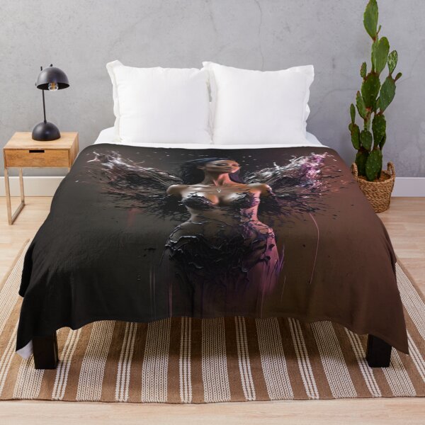 Item preview, Digital Artwork Dark Angel With Purple Wings designed and sold by ManuelAndreas.