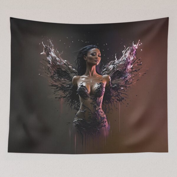 Item preview, Digital Artwork Dark Angel With Purple Wings designed and sold by ManuelAndreas.
