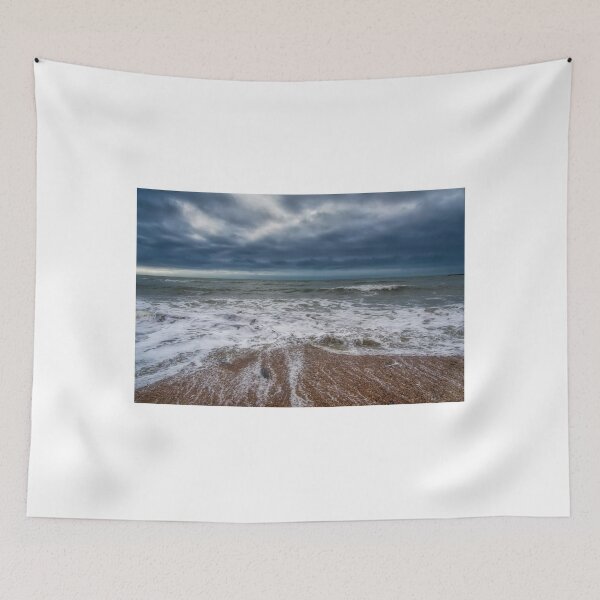 Item preview, Storm Clouds Over Church Beach - Lyme Regis designed and sold by Dorset Girl.