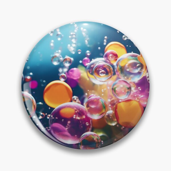 Aperçu de l'œuvre Bulles colorées sous l'eau créée et vendue par VisualFeeling.