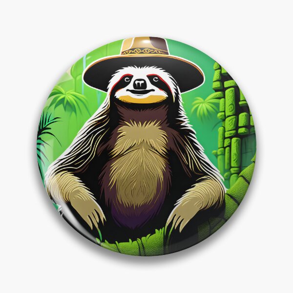 Artikelvorschau, Dschungelfaultier mit Forscherhut entworfen und verkauft von slothsandducks.