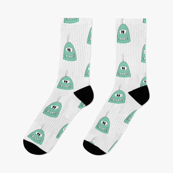 Item preview, Cute toothy monster - blue/green designed and sold by TheBrambleBox.