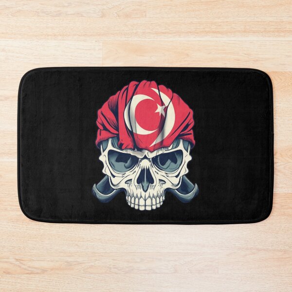 Item preview, Turkish Flag Skull designed and sold by CheninaStore.