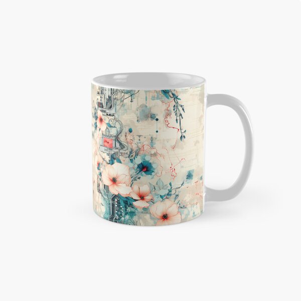 Item preview, Cyberpunk Flowers and Circuitry Pattern designed and sold by SchorlCraft.