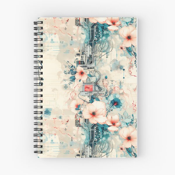 Item preview, Cyberpunk Flowers and Circuitry Pattern designed and sold by SchorlCraft.