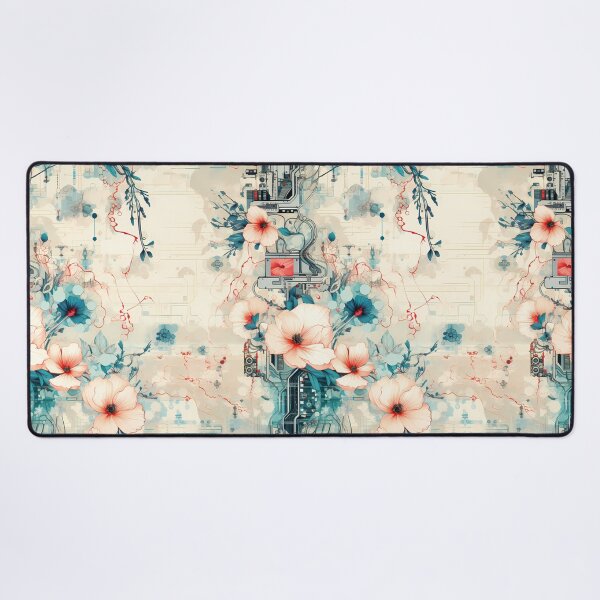 Item preview, Cyberpunk Flowers and Circuitry Pattern designed and sold by SchorlCraft.