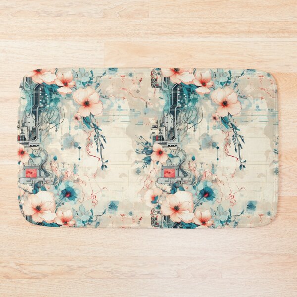 Item preview, Cyberpunk Flowers and Circuitry Pattern designed and sold by SchorlCraft.