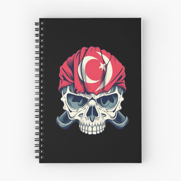 Item preview, Turkish Flag Skull designed and sold by CheninaStore.