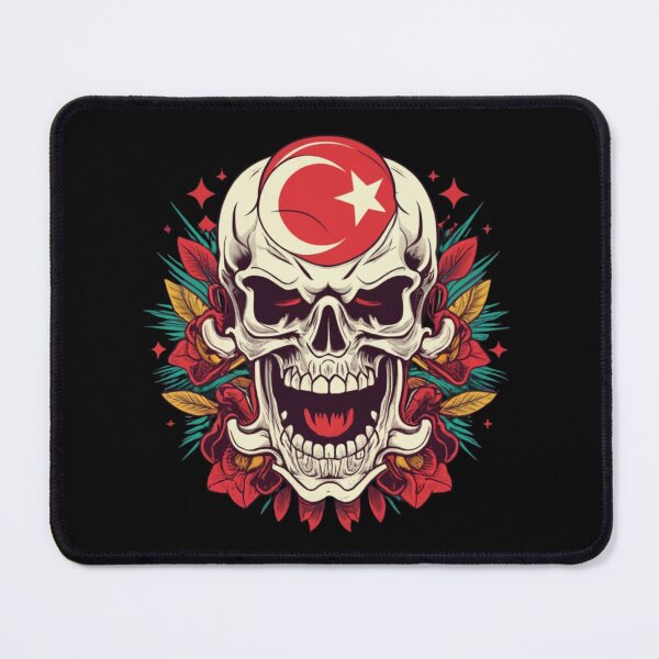 Item preview, Turkish Flag Skull designed and sold by CheninaStore.