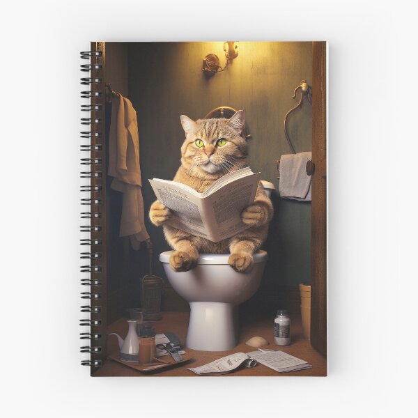 Item preview, Cat in the Bathroom sitting on Toilet 01 designed and sold by mhfoto.