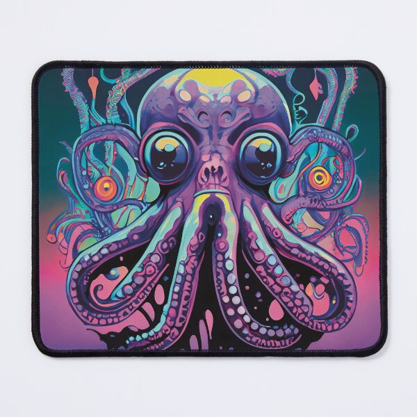 Item preview, Trippy Purple Octopus Alien Creature Bright Paint Style designed and sold by AizyAlien.