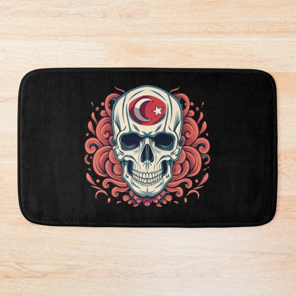 Item preview, Turkish Flag Skull designed and sold by CheninaStore.