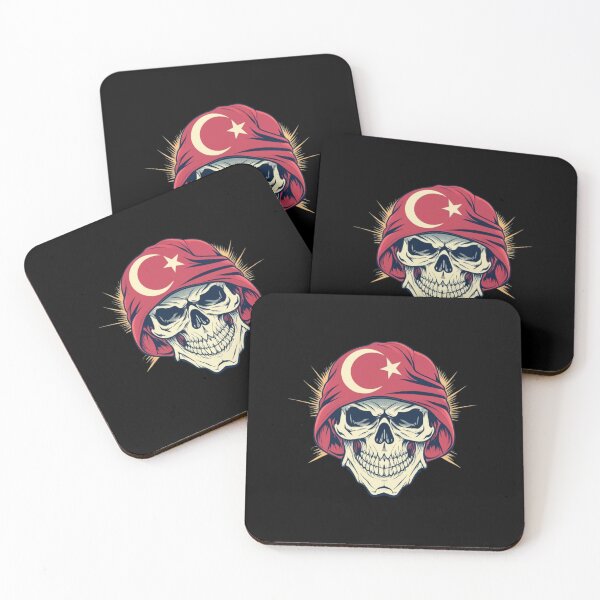 Item preview, Turkish Flag Skull designed and sold by CheninaStore.