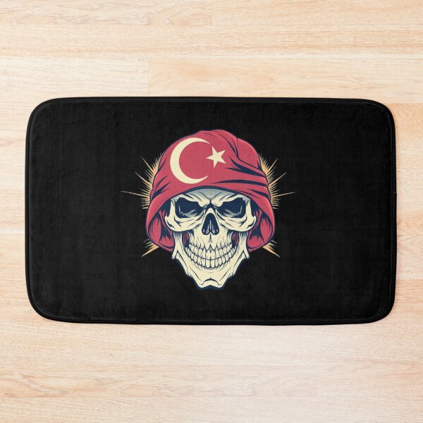 Item preview, Turkish Flag Skull designed and sold by CheninaStore.